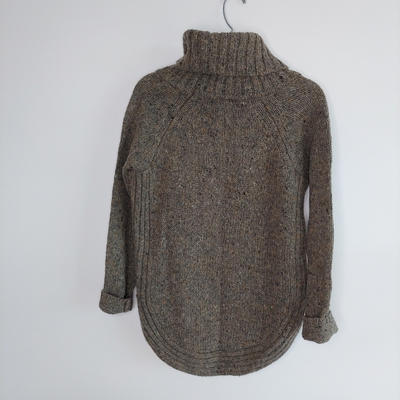 Cynthia Rowley Wool Blend Cowl-Neck Sweater Kangaroo Pockets Rounded Hem Tunic M - Picture 6 of 14